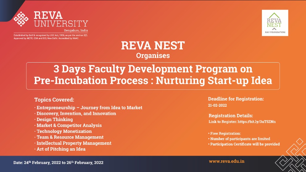3rd Day FDP On Pre- Incubation Process: Nurturing Start Up Ideas